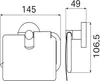 Haceka Kosmos toiletrolhouder met klep 14,3x5x12,9cm chroom Produktbild-Vorschau 3