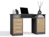 Bureau ADA anthracite chêne artisan 125 Cm 4 Tiroirs Voir les images du produit 7