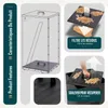 VOUNOT® Metall Pelletbehälter mit Sichtfenster 36x36x76 Produktbild-Vorschau 6