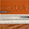 Close-up views of fabric seams, one showing taped seams and the other showing water droplets on a waterproof fabric. Produktbild-Vorschau
