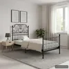 Cadre de lit sans matelas noir métal 90x200 cm Voir les images du produit 2
