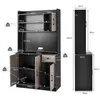 COSTWAY 180 cm hoher Küchenschrank mit integrierter Produktbild-Vorschau 2