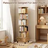 6 Ebenen Drehbares Bücherregal, 360° Drehbares Rundregal Produktbild-Vorschau 5
