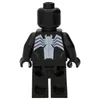 A back view of a black LEGO minifigure with a white spider web design on its torso. Produktbild-Vorschau