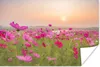 MuchoWow® Poster Blumenwiese - Rosa - Mohnblumen 90x60 cm - Produktbild-Vorschau 1