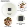 Kuh mit alpenländischem Trachtenhut Wanduhr aus Alu Produktbild-Vorschau 4