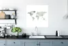 MuchoWow® Poster Weltkarte - Aquarell - Grau 75x75 cm - Produktbild-Vorschau 3
