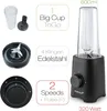 A collage of images showing a black Korona smoothie maker and its components, along with text highlighting its features. Produktbild-Vorschau