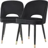 Casa Padrino Luxus Esszimmerstuhl Set Schwarz / Messing 53 Produktbild-Vorschau 1