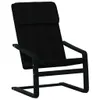Relaxsessel mit Hocker Schwarz Stoff Produktbild-Vorschau 4