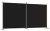 vidaXL Paravento a 2 ante, nero, 348 x 180 cm, in tessuto Anteprima dell’immagine prodotto 1