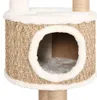 A close-up view of a cat tree with a woven texture and a plush interior. Náhľad obrázku produktu