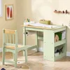 Kindertisch KMB60-GR von SoBuy in Kinderzimmer-Einrichtung mit Stuhl Náhľad obrázku produktu