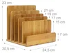 Relaxdays Dokumentenhalter Bambus, 5 Fächer, Prospekte, Produktbild-Vorschau 7