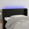 vidaXL LED Kopfteil Schwarz 103x16x78/88 cm Kunstleder Produktbild-Vorschau 2