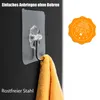 A hook with a towel hanging from it, with marketing text and a quality badge. Produktbild-Vorschau