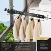 Balkon Wäschetrockner – Fenster-Wäscheständer für Geländer Produktbild-Vorschau 6
