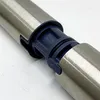 A close-up view of a metal and plastic connector between two parts of a product. Produktbild-Vorschau
