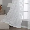 132x274cm Voile Gardinen 2 Stück，Gardinen Weiss Transparent Produktbild-Vorschau 5