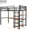 A diagram of a loft bed with dimensions indicated by text and lines. Anteprima dell’immagine prodotto