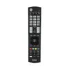 A black universal remote control is shown against a white background. Produktbild-Vorschau
