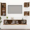 The Living Store 5-tlg. TV-Schrank-Set Räuchereiche Produktbild-Vorschau 3