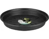 A black plant saucer is shown from a slightly elevated diagonal angle against a white background. Produktbild-Vorschau