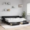 vidaXL Tagesbett Ausziehbar mit Schubladen Schwarz 80x200 Produktbild-Vorschau 2