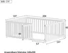 Flieks Kinderbett Bodenbett Holzbett mit Rausfallschutz und Produktbild-Vorschau 4
