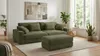 Polsterhocker 124x60 cm Federkern praktische Sitzbank Produktbild-Vorschau 4