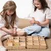 Holz Tablett mit 12 Fächern für Montessori Sortierspiel, Produktbild-Vorschau 4