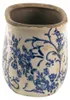 Vaso da fiori Clayre & Eef 22x10x12 cm Blu Bianco Fiori in Anteprima dell’immagine prodotto 3
