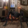 Halloween Deko Set riesige Spinne 200cm+3,6 m Spinnennetz, Produktbild-Vorschau 4
