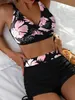 Damen Bikini mit Shorts XL - Cup D - Tankini Set - Schwarz Produktbild-Vorschau 5