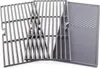 Three cast iron grill grates and a griddle plate are laid out on a white background. Podgląd zdjęcia produktu