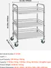 VEVOR Edelstahlwagen 3-stöckiger Rollwagen für Labor & Produktbild-Vorschau 7