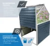 A greenhouse with integrated storage, showing its features and materials. Podgląd zdjęcia produktu