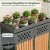 COSTWAY Mülltonnenbox 2er für 2 Tonnen aus verzinktem Stahl Produktbild-Vorschau 5