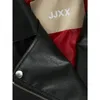 Jack & Jones Frida Biker Lederjacke Schwarz M Frau Schwarz Produktbild-Vorschau 3