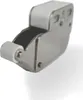A close-up studio shot of a metal and white plastic sorting mechanism component. Produktbild-Vorschau