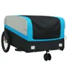 vidaXL Fahrradanhänger Schwarz und Blau 45 kg Eisen Produktbild-Vorschau 4