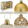 Lot de 100 boules de Noël dorées assorties - jaune or Voir les images du produit 5