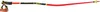 A pair of red, black, and yellow ski poles against a white background. Produktbild-Vorschau