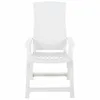 A white plastic garden chair is shown from the front against a white background. Voir les images du produit