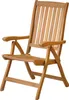 A wooden garden chair on a white background. Produktbild-Vorschau