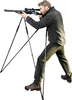 A man is using a shooting aid outdoors. Produktbild-Vorschau