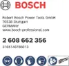 A label with Bosch branding, company information, product number, and safety icons. Produktbild-Vorschau