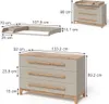 Wickelkommode Vitalispa Malia Cashmere/Artisan 133.2 x 98 Produktbild-Vorschau 6