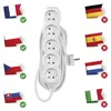 Prodlužovací kabel 5 m / 5 zásuvek / bílý / PVC / 1 mm2 Náhľad obrázku produktu
