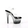 ADORE-708SS Damen Sandale von Pleaser, Transparent Silber , Produktbild-Vorschau 5